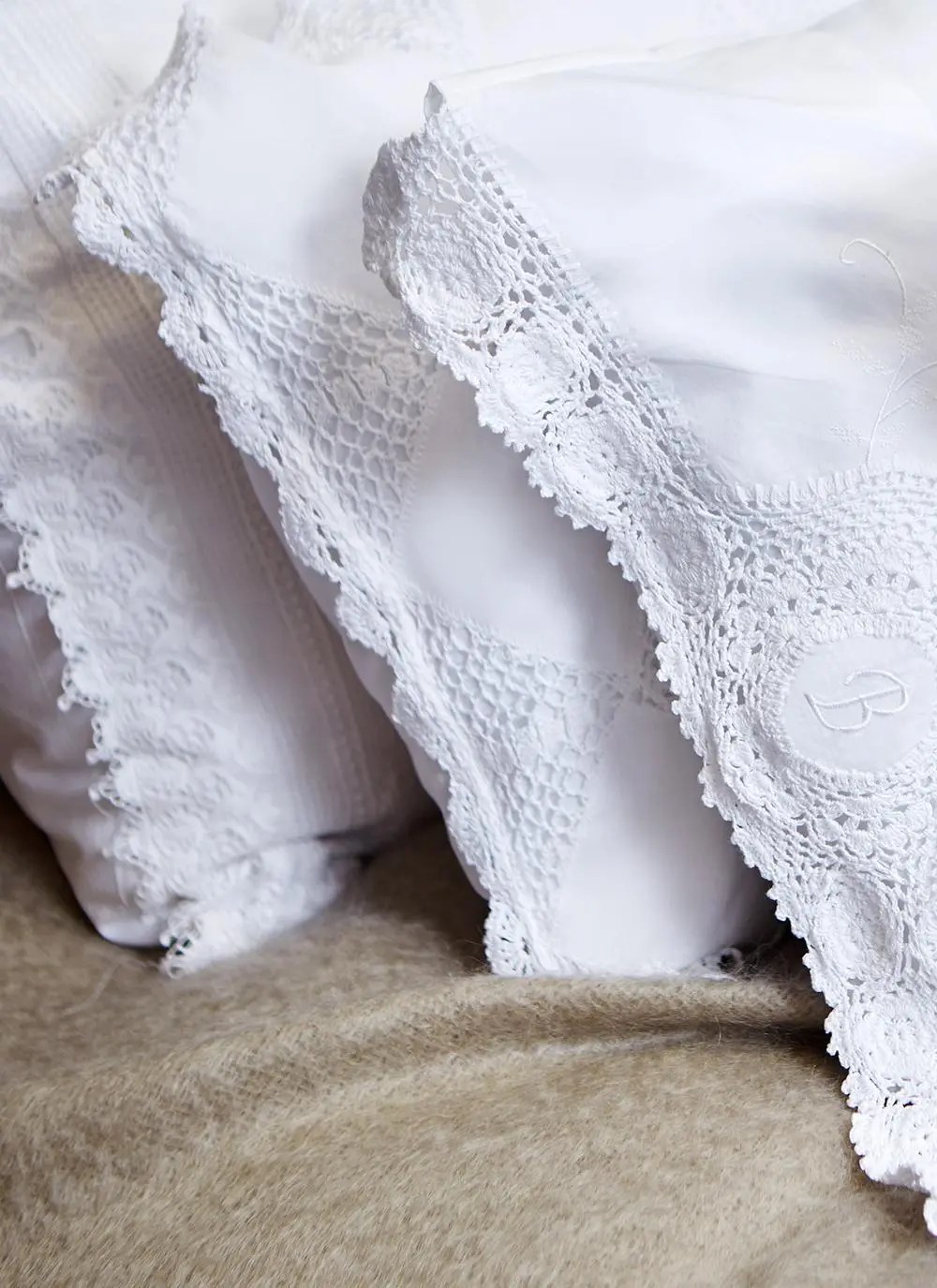 Blarney Monogram Housewife Pillowcases Set of 4 T Blarney